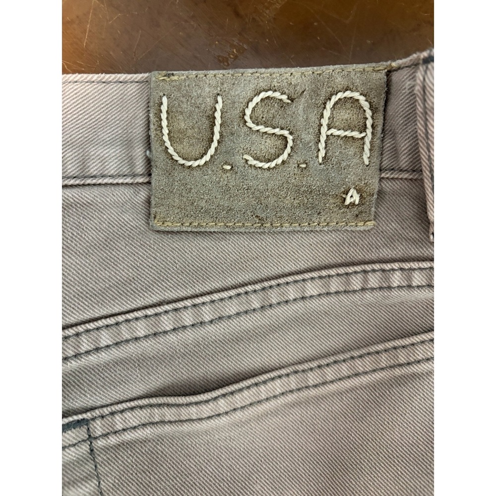 John Varvatos USA Mens Tan Khaki Straight Leg Button Fly Pants 33x32